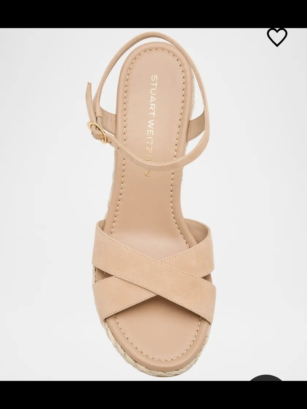 Stuart Weitzman "Dayna" soft suede espadrille sandals